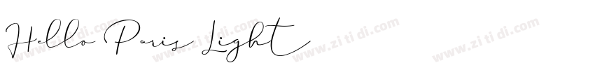 Hello Paris Light字体转换